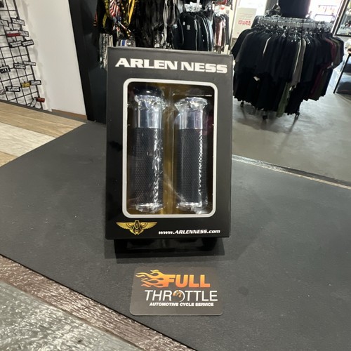 Arlen Ness 07-328 Chrome Beveled Grips FBW