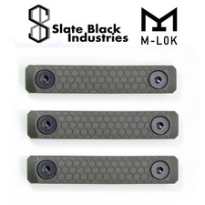 M-LOK rail cover grip panels - 3-pack/ OD-Green / 2-slot for MLOK rails
