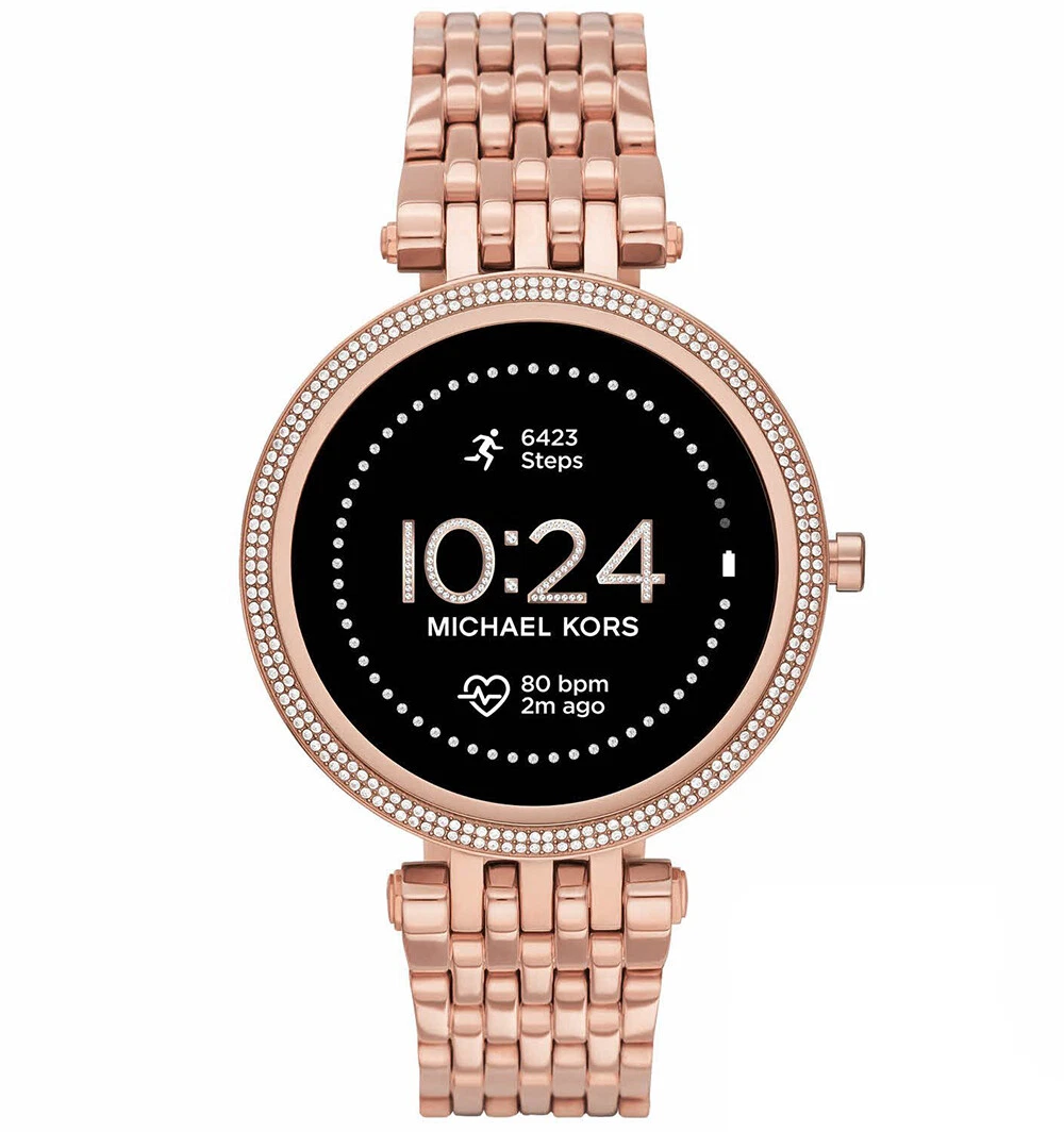 New Michael Kors Gen 5E Darci Rose Gold Glitz Smartwatch MKT5128