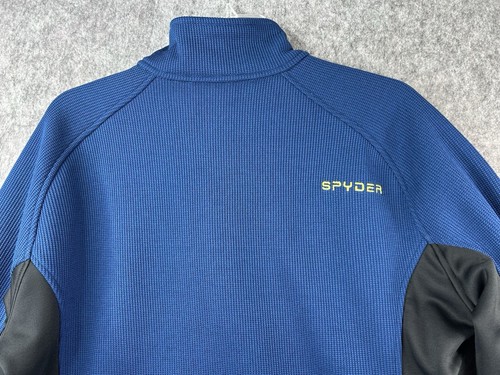 Spyder Sweater Men's 2XL Blue Transport 1/2 Zip Long Sleeve Ski Performance - Picture 5 of 10