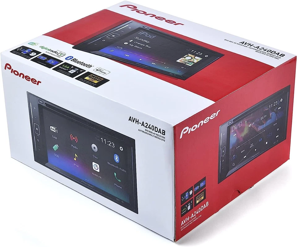 Autoradio Pioneer AVH-A240DAB Sorgente 2 DIN con Lettore CD Bluetooth USB DAB+ - Immagine 4 di 4