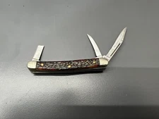 VINTAGE WESTERN USA S-244 TINY DELRIN STOCKMAN POCKET KNIFE - READ DESC - REPAIR