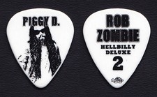Rob Zombie Piggy D White Guitar Pick - 2010 Hellbilly Deluxe 2 Tour
