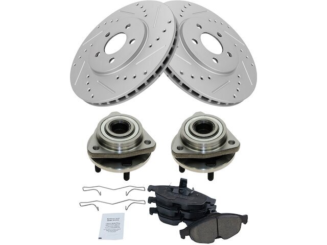 Front Brake Pad and Rotor and Wheel Hub Kit fits Sebring 2001-2006 15TVXW