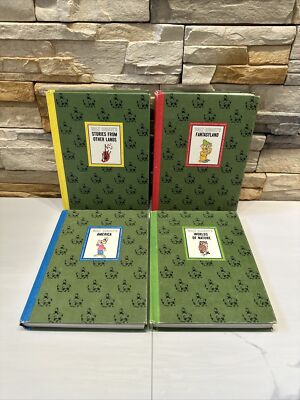 The Wonderful Worlds of Walt Disney 1965 4 Books Fantasy Land