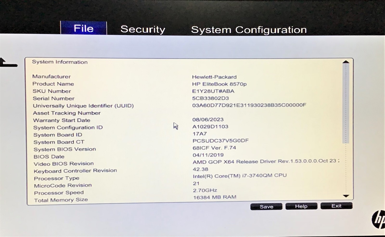 HP ELITEBOOK 8570p i7-3740QM/2.7-3.7GHz 16GB NEW 500GB SSD WIN 11P & Office 2007 - Picture 2 of 7