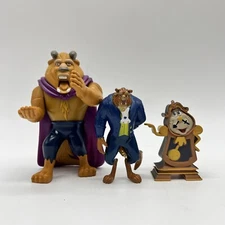 Disney Beauty & The Beast toy lot Of 3 Beast Cogs Worth Cartoons Figures Kids