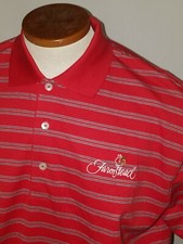 Ben Hogan Performance Polo Shirt Men s Size M Red Black Stripes