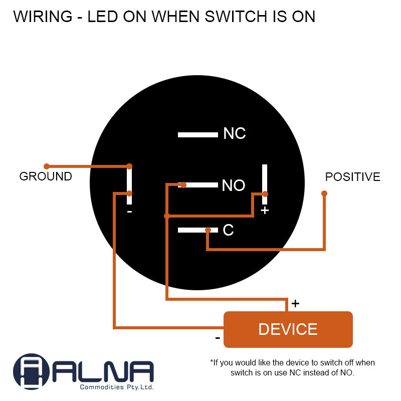 19mm Push Button Latching BLUE LED Air Con Button Switch 12v (Comes With Plug) - Speedy Air Spares - Foto 10