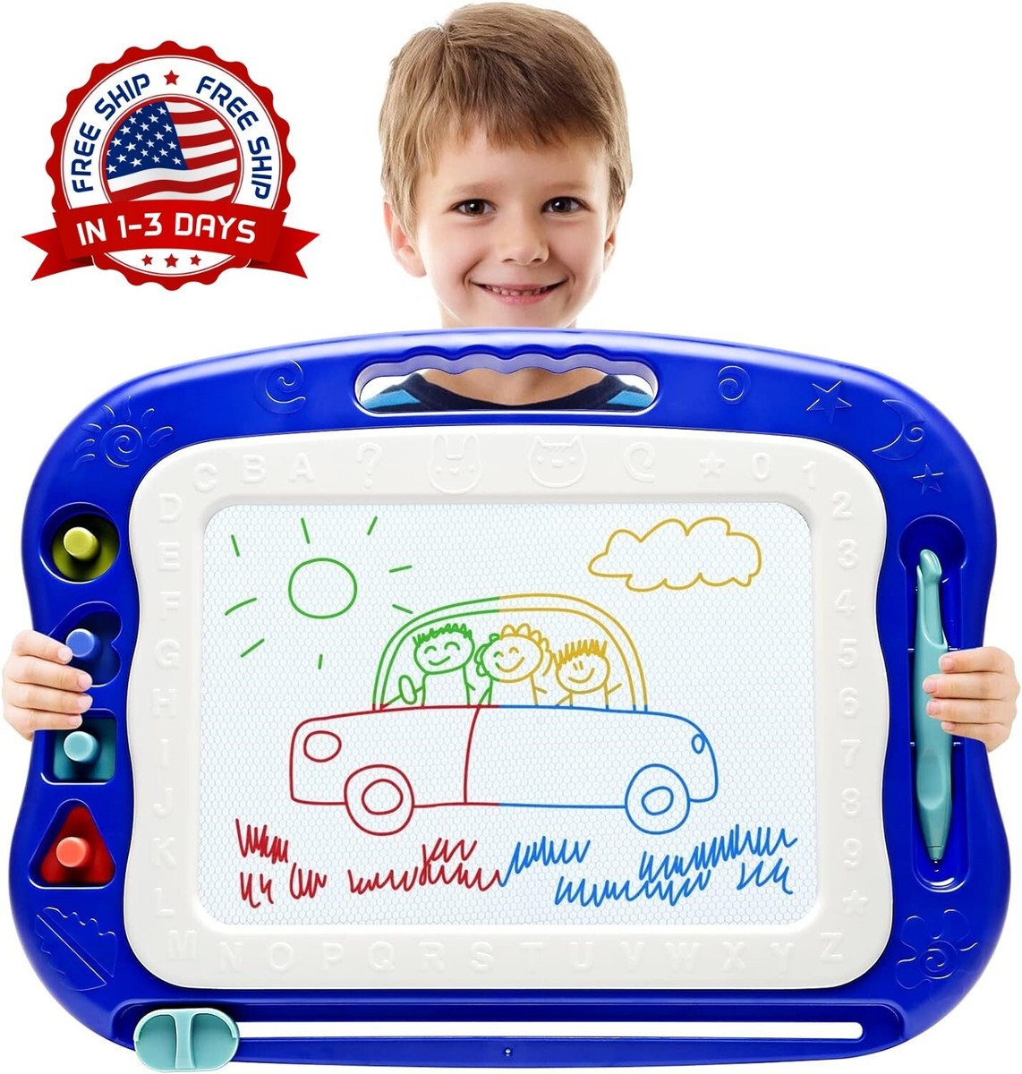 Tablero De Dibujo Magnético Portátil – Pizarra Mágica Con Lápiz Imantado, Juguete Educativo Sin Ensucia, Para Niños +3 Años