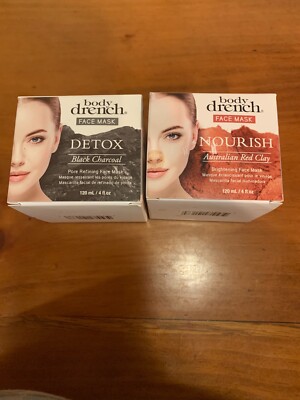 BODY DRENCH FACE MASK, NOURISH (BRIGHTENING) AND DETOX (PORE REFINING) 4 OZ EACH