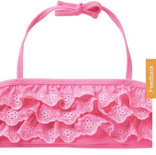 NWT Gymboree Girl Swim Shop Pink Ruffle 2-piece Swimsuit 5 6 7 8 10 12 14 - Picture 4 of 7