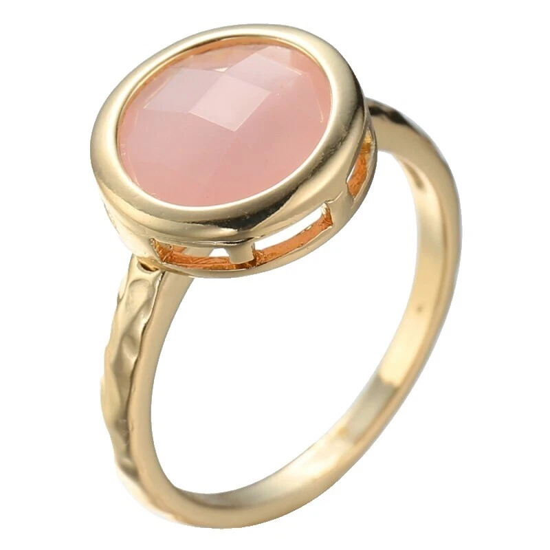 Joias da moda folheadas a ouro amarelo 10k com pedra opala