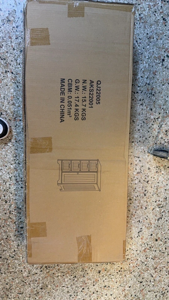 Armario de piso de madera, organizador de almacenamiento lateral con 4 cajones y 1 armario Foto 2 de 2