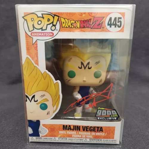 Funko POP Dragon BALL Z #445 Maijin Vegeta Over9000.com SIGNED