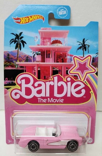 Hot Wheels 1956 Corvette Pink Convertible & GMC Gray Hummer Barbie The Movie NEW - Picture 9 of 20