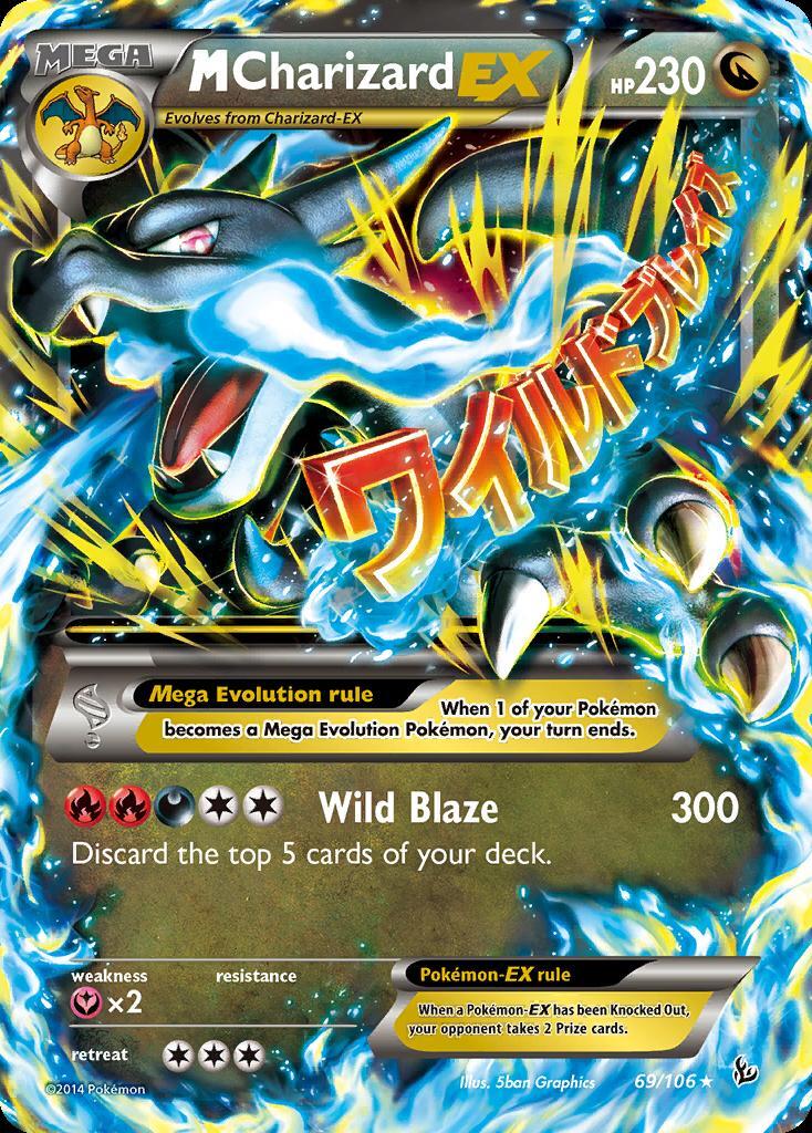 Pokemon M Charizard-EX (69/121) Flashfire MP HOLO