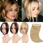 One Piece As Human Hair Neat Side Bangs Clip In Fringe Front Hair Extensions UK