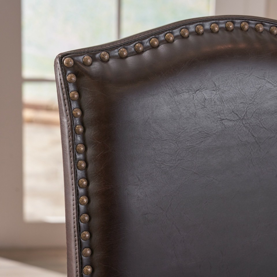 Auburn 30Inch Brown Leather Backed Barstool (Set of 2) 849114921036 eBay