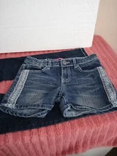 Pair Of Jeans Shorts & Pair Of Cute Decorative Jeans...Vigoss... Girl's Size 12