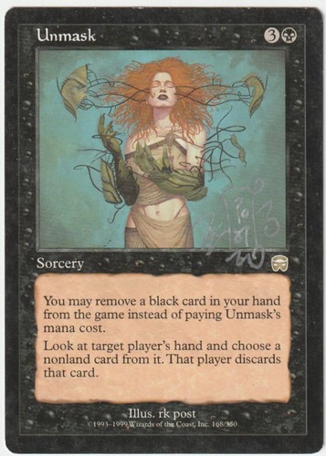 Mercadian Masques  MTG  Unmask  signed by  RK Post - Picture 1 of 2