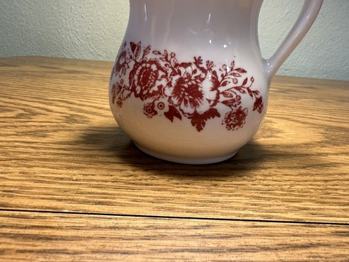 CREMA VINTAGE FLOREALE ROSSO MARRONE RAMBLER ROSE RISTORANTE WARE HOMER LAUGHLIN - Foto 2 di 5