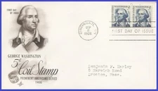 USA3 #1304 ADDR ARTCRAFT FDC STR2  George Washington