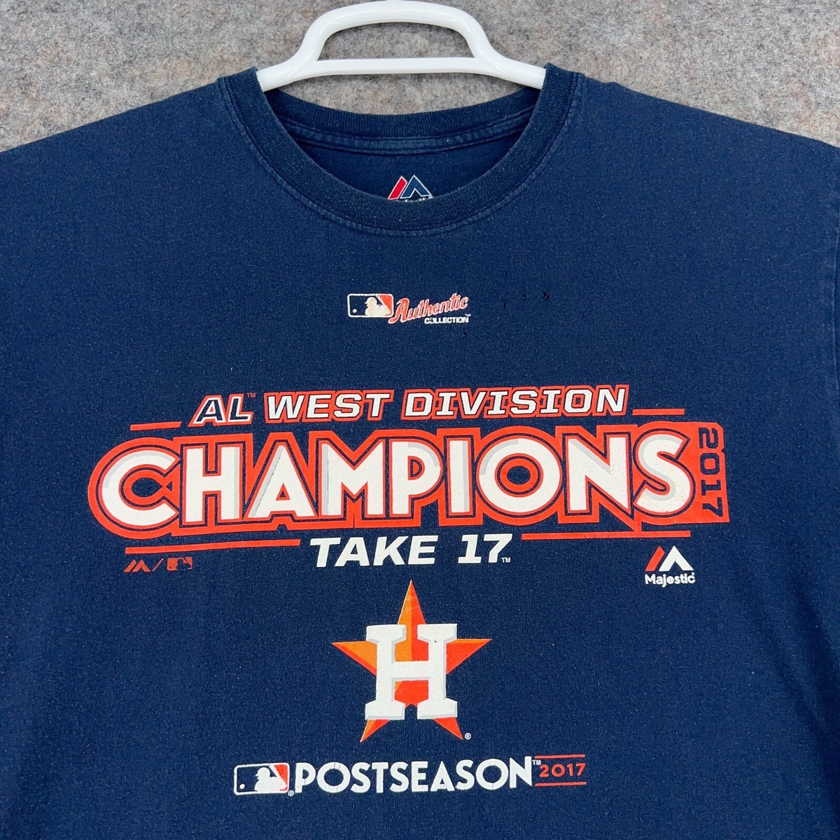 Houston Astros Shirt Mens Medium Blue 2017 AL West Division