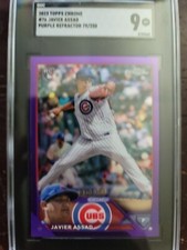 2023 Topps Chrome Javier Assad Purple Refractor /250 Rookie RC #76 SGC 9 Cubs