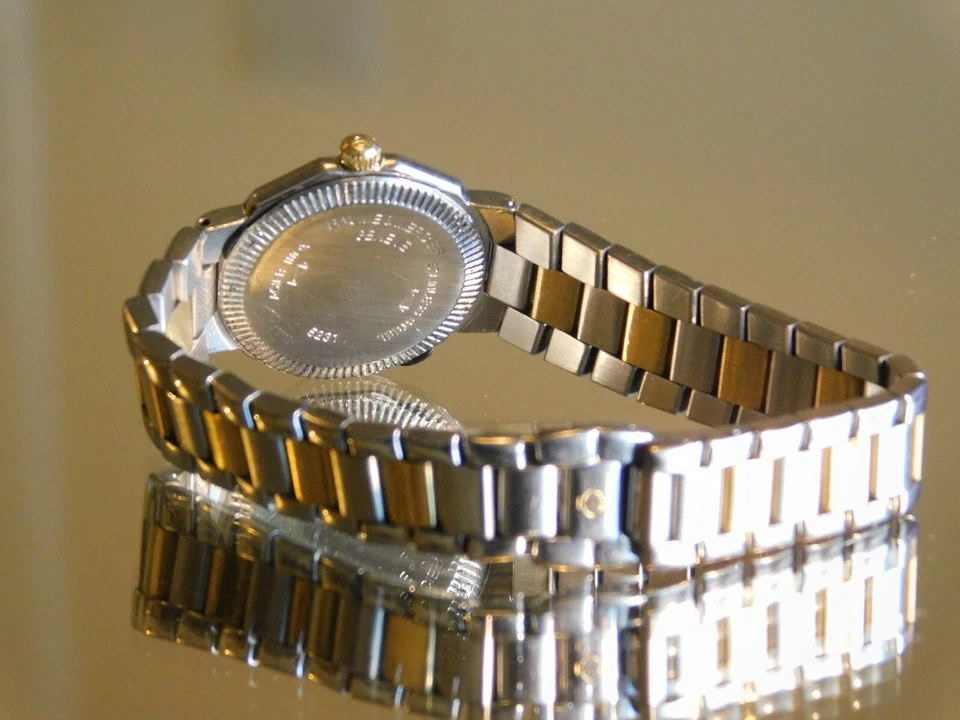 Reloj Pulsera Baume Mercier '' Riviera '' 18ct y Acero Inoxidable Reparado Cristal Nuevo Foto 4 de 4