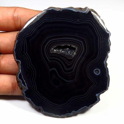 Natural Slice Agate Gemstone Loose Best Black Druzy Geode agate Cabochon BS#F - Picture 92 of 179