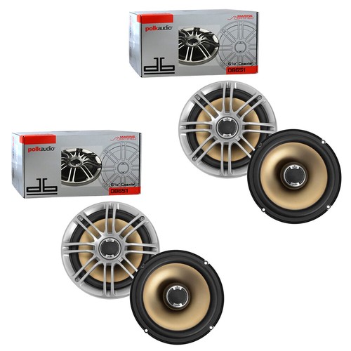 4 x Polk Audio DB651 6.5" 6.5 inch 2Way Car Marine Audio Speakers 60W