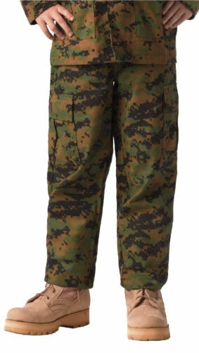 Детская камуфляжная рубашка/брюки в военном стиле BDU Woodland Digital Rothco 66115/66215 - Изображение 4 из 4