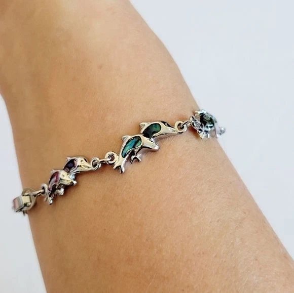 Dolphin Bracelet, Waxed Cord Adjustable, Personalised Gifts, Ocean  Jewellery, Sea Animal Gift, Birthstone and Initial Letter - Etsy