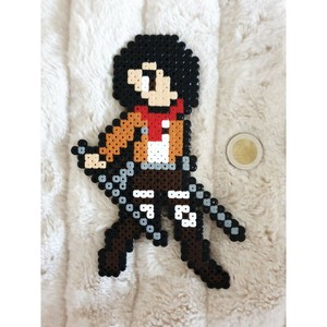 Mikasa Mikasa Ackerman Attack On Titan Shingeki No Kyojin Anime Perler Bead Ebay