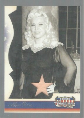 2008 DONRUSS AMERICANA II  #209  MAE WEST   WORN PATCH RELIC  NM/MT+  KEY CARD
