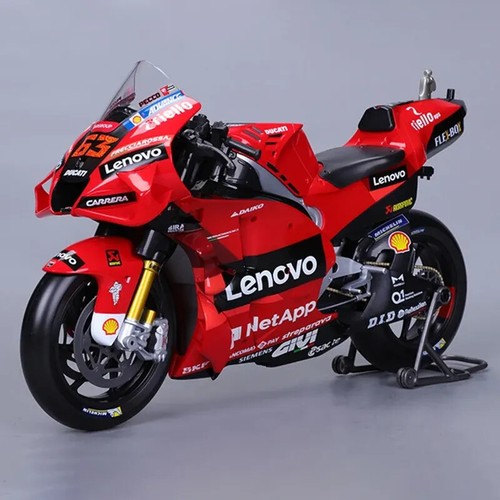 Maisto 1:6 Moto Gp Ducati Desmosedici modellino pressofuso Ducati Lenovo - Foto 14 di 24