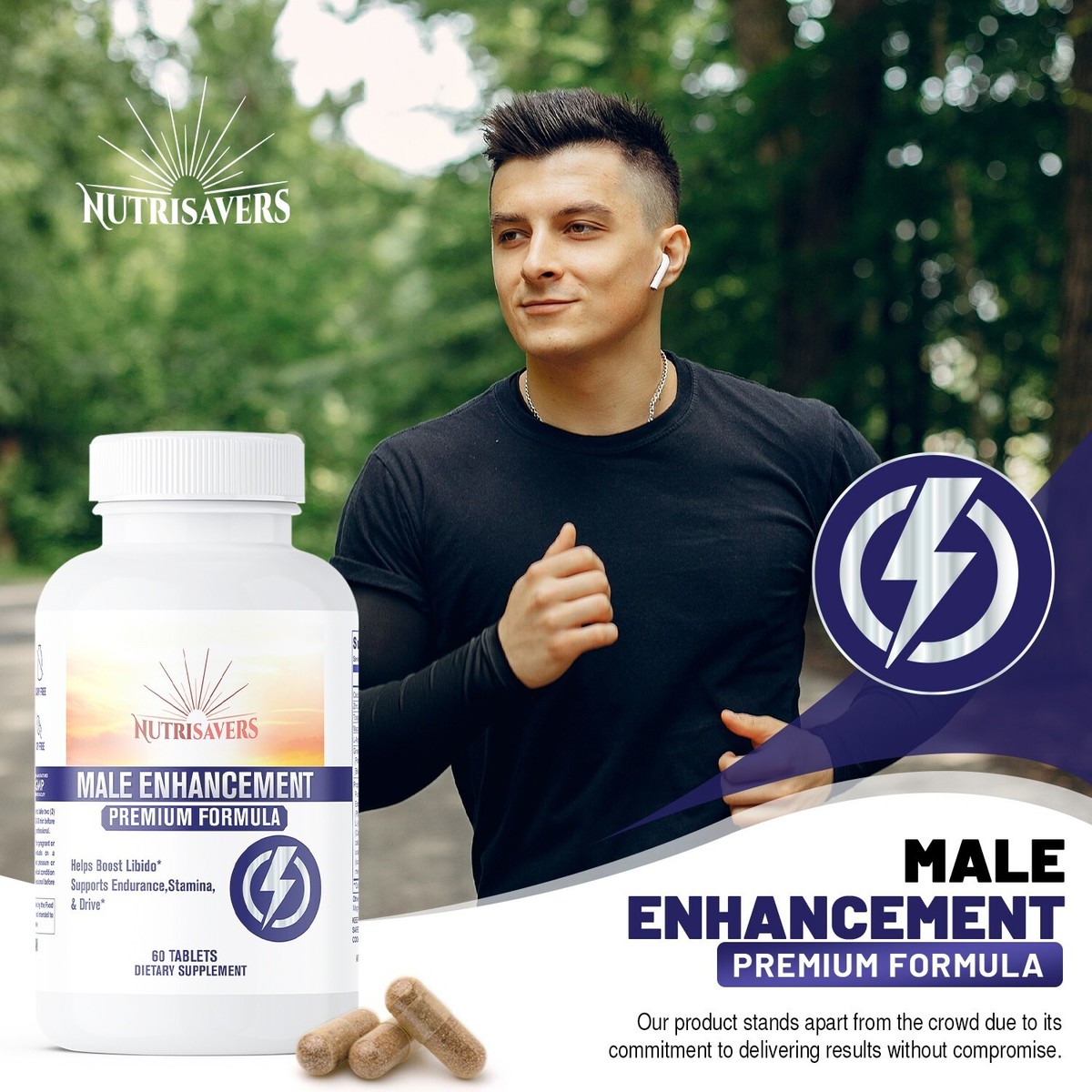 Complément Naturel Pour Hommes à Base De Shilajit Et Ashwagandha - 60 Capsules, Boost Endurance Et Performance, Fabriqué En Inde