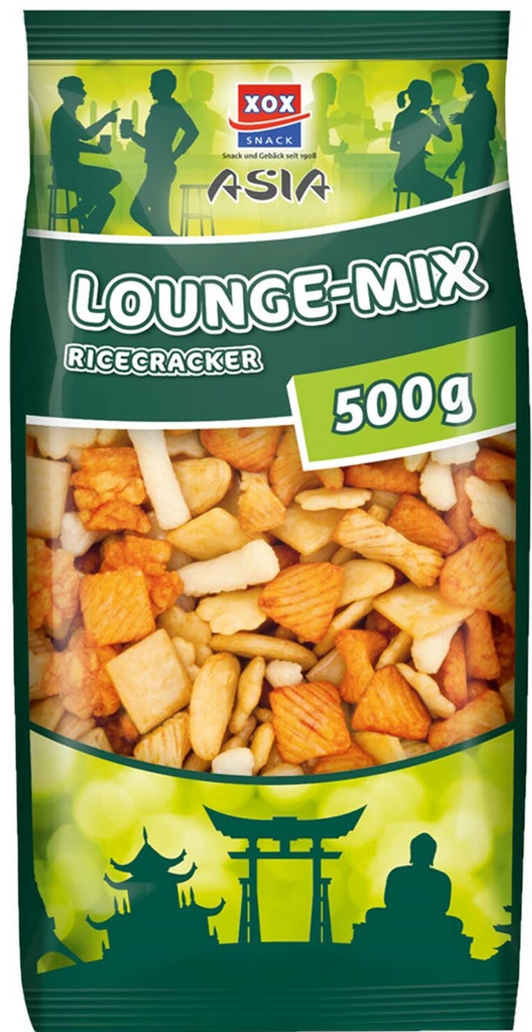 XOX Asia Lounge Mix Reiscracker Cracker Knabber Mischung 500 Gramm