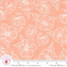 Moda KINDRED 36072 20 Peach Orange  Coral Floral ONE CANOE TWO Quilt Fabric