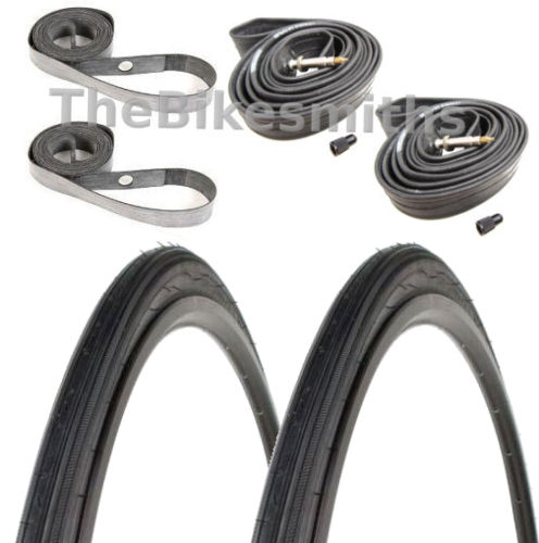 2PACK KENDA K34/K35 Blackwall PRESTA 27x1-1/4" Road Bike Tires,Tubes, Strips 27" - Picture 2 of 2