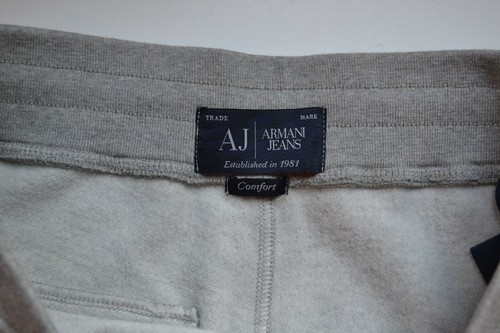 NWT Armani Jeans LOGO Track Pants Fleece Sweatpants Size S - Picture 5 of 10