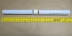 2 ft Central Vacuum Pipe w/coupling 2"OD PVC 2', 2ft, 2 feet