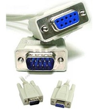 10ft long DB9pin Male-Female Null Modem Cross/Nul wired,Serial RS232 Cable SHdis