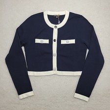 New Brooks Brothers Sweater Navy Blue Cardigan Nautical Prep Old Money Sz M
