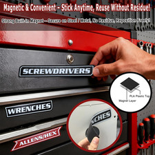 18 Pack of Magnetic Toolbox Labels New 3D-Printed Tool Box General Organize Tags