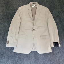 NWT Banana Republic Mens Beige Striped Cotton Blazer Tailored Fit Size 42R