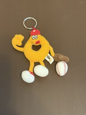 Vintage Campbell's SpaghettiOs ''The O'' Plush Keychain Baseball Poseable