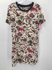 Tory Burch Ivory Size Medium Pima Cotton Knee Length Short Sleeve Dress