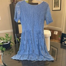 Single Blue Lace Mini Dress